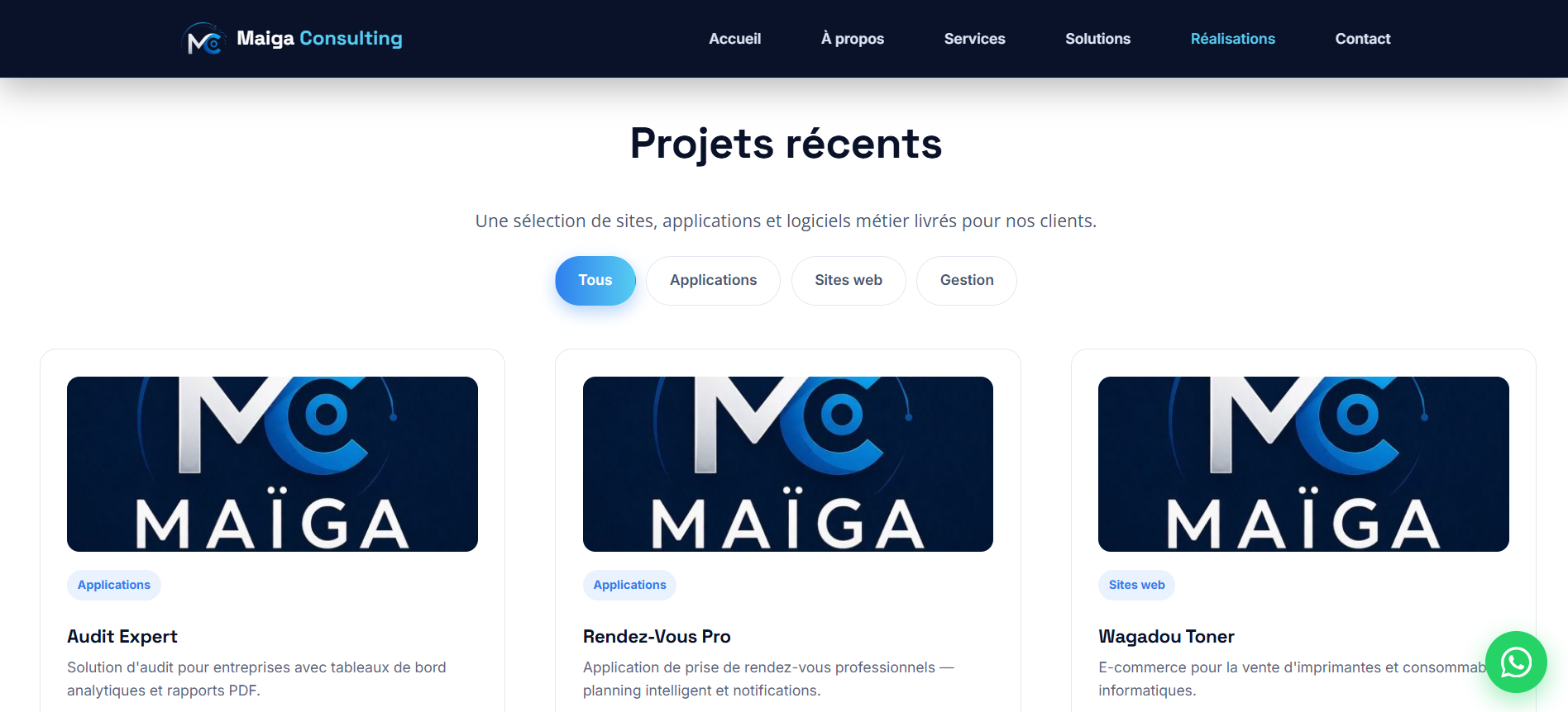 Maiga Consulting WordPress